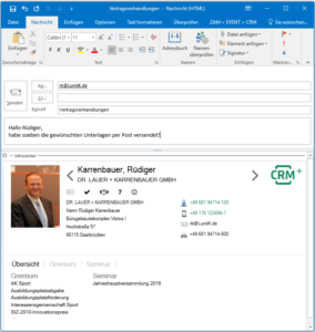 CRM - Customer Realtionship Management in Outlook