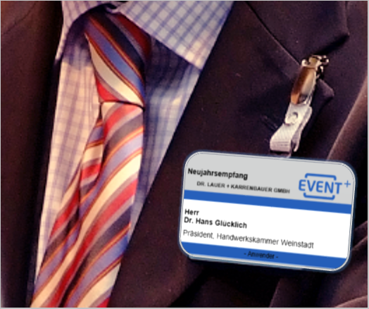 EVENT - einfacher Namensschilderdruck aus der Software