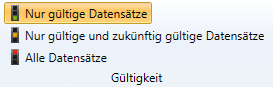 Ansichtsoptionen Gültigkeiten