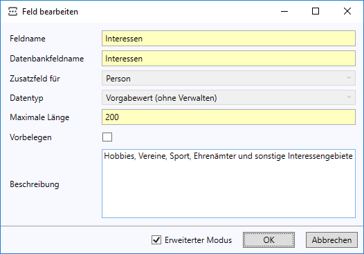 Beispiel CRM - einfaches Customizing des Zentralen Adressmanagements
