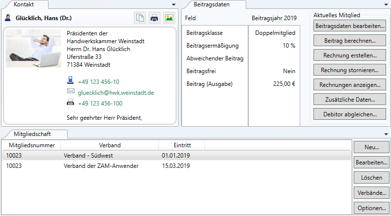 Mitgliederverwaltung, Mitgliedermanagement, Member Relationship Management (MRM), Beitragsverwaltung